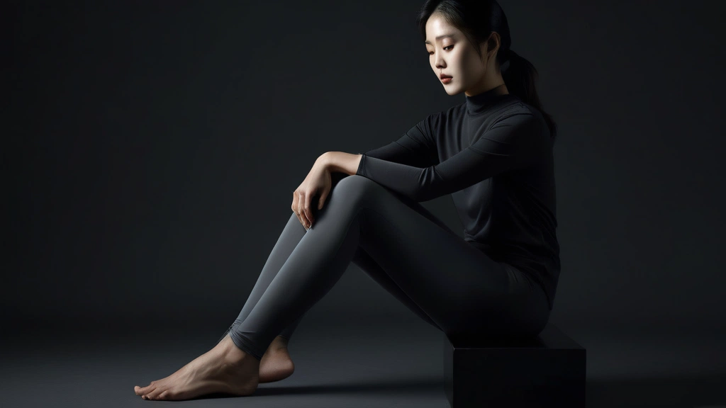 무릎을 구부려 앉은 자세에서 본 무릎 관절 측면